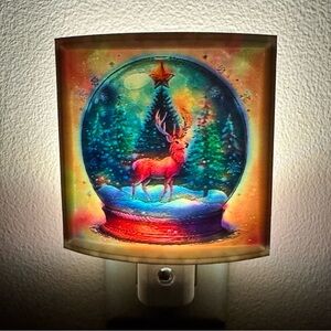 Colorful Deer Snow Globe Night Light